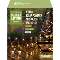 48 PCS NEW STOCK OF GARDEN SUMMER PRODUCTS TO CLEAR - 100 LED SOLAR PINWIRE STRING LIGHT WARM WHITE
