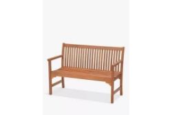 BRAND NEW JOHN LEWIS ANYDAY 2-SEATER EUCALYPTUS WOODEN GARDEN BENCH RRP £253.50