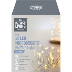 48 PCS NEW STOCK OF GARDEN SUMMER PRODUCTS TO CLEAR- SOLAR 50 LED PINWIRE LIGHTS MICROBRIGHTS