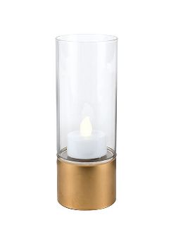 72 PCS NEW STOCK HOME LIVING BRANDED STOCK TO CLEAR- GOLD BASE CANDLE HOLDER 16CM