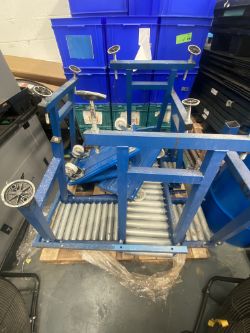 PALLET OF METAL ROLLER SYSTEMS AND TROLLEYS
