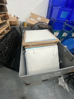 PALLET OF LED RECLAIMED CEILING PANELS