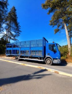 DAF LF 45 CAGED DROPSIDE TRUCK – 26FT FLATBED – MANUAL – EURO 6 – 3 SEAT CABIN