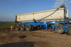 2008 DENNISON STEEL BODY SLIDING TIPPING TRAILER – ONBOARD WEIGHER & REMOTE SHEET