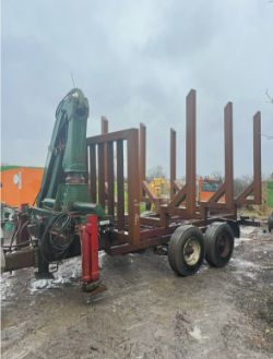 TIMBER/LOG TRAILER WITH HIAB