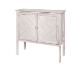 25 X NEW PINILLA MATT WHITE TEXTURED SIDEBOARD (H)800MM (W)300MM (D)300MM