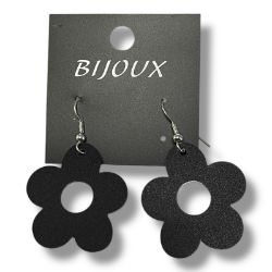 824 PAIRS -BIJOUX DAISY WIRE DROP EARRINGS IN METALLIC BLACK AND MEGENTA -TOTAL RRP £ 455