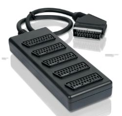 200 X EAGLE-5 WAY SCART ADAPTOR-YY1051B