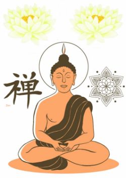 750 X WALL DECO TATTOO- BUDDHA