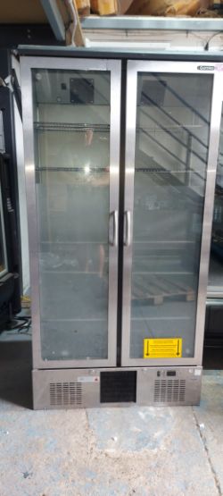 COMMERCIAL GAMKO DOUBLE GLASS DOOR DISPLAY FRIDGE 500L CATERING EQUIPMENT DRINKS