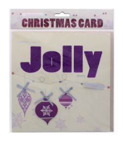 888 X HANDCRAFTED CARD GLITTERED - JOLLY