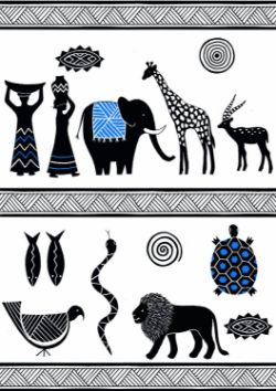 750 X WALL DECO TATTOO- AFRICA