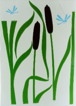 759 X WALL DECO TATTOO- SCHILF BUNT