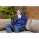 FREE DELIVERY - HOODED SNUGGLE BLANKET - BLUE(AQA-00115) - Image 3 of 3