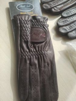 MARK TODD EQUESTRIAN LEATHER COMPETITION GLOVES BROWN - XS - JOBLOT OF 4 PAIRS