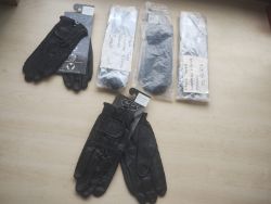MARK TODD EQUESTRIAN LEATHER RIDING GLOVES BLACK ADULT - 2X XS 2X S 1X XL - JOBLOT OF 5 PAIRS- NEW