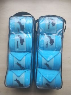 POLO JUMPERS FLEECE BANDAGE PK OF 4 - BLUE - NEW IN ORIGINAL PACKAGING JOBLOT OF 2