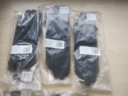 MARK TODD EQUESTRIAN LEATHER COMPETITION GLOVES BLACK - XS + XL - JOBLOT OF 6 PAIRS