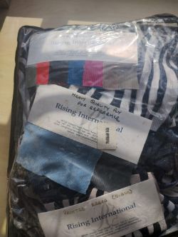RISING INT'L ZEBRA PRINT FLY TURNOUT RUG – TRIAL MODEL WITH TESTER BITS INSIDE – NEW & UNUSED