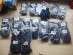 SADDLECRAFT - ADULT SC FLEECE RIDING GLOVES NAVY- X6 XS X9. XL - JOBLOT OF 15 - NEW