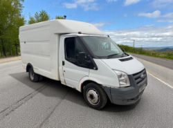 2009/09 FORD TRANSIT T350 BOX VAN – EX-BT – TWIN WHEEL – ELECTRIC CRANE