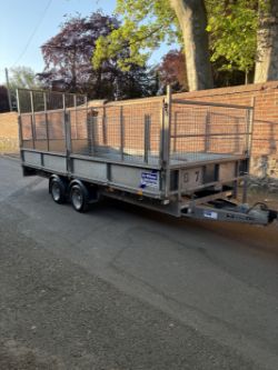 IFOR WILLIAMS LM166G TRAILER FULL MESH SIDES AND PLANT RAMP (NO VAT ON HANMER)