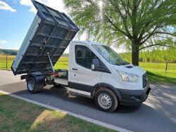 2016 FORD TRANSIT 350 TIPPER – MANUAL – WHITE – 130,000 MILES