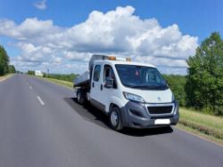 **(ONLY 45K MILEAGE)** 2018 (18 PLATE) PEUGEOT BOXER CREW CAB DIESEL TIPPER >>--NO VAT ON HAMMER--<<