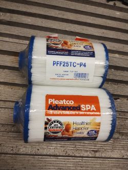 JOBLOT OF 2 - PLEATCO ADVANCED SPA FILTERS PFF25TC-P4 - LAGAS TLX-RLX - NEW