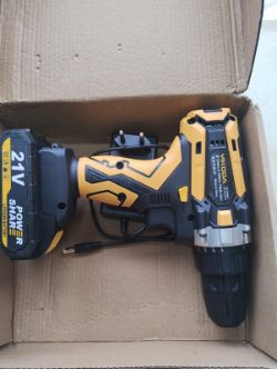 YIKODA - CORDLESS COMBI DRILL - 21V BATTERY AND CHARGER - NEW IN ORIGINAL BOX