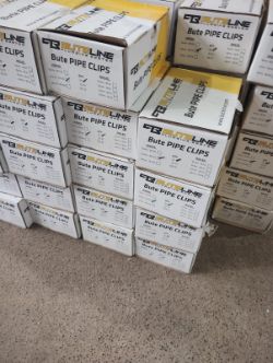 BUTELINE - BUTE PIPE CLIPS - 22MM BCH22 - BOXES OF 25 PSC - GREY - NEW - JOBLOT OF 54 BOXES