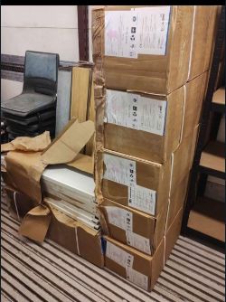 SYS 320 TILE 890 X 300MM D1522 BORDERS A/S RAL 9010 20% - JOBLOT OF X124 TILES