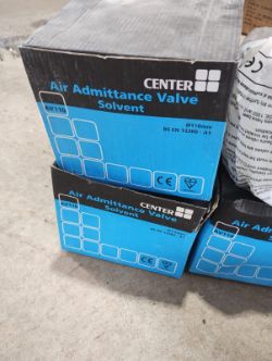 CENTER- 110MM GREY AIR ADMITTANCE VALVE AV110 SOLVENT WELD NEW - JOBLOT OF 10