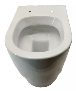 TOILET BACK TO WALL BATHROOM WHITE CERAMIC 355MM X 510MM X 430MM WITH FIXINGS