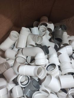 JOBLOT OF TERRAIN 50MM WHITE UPVC FITTINGS - RANGE OF FITTINGS - NEW - APPROX 200