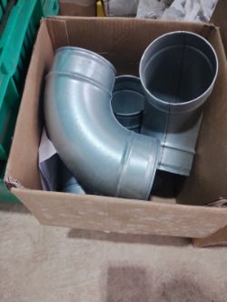 JOBLOT OF 4 -100MM AIR DUCTING ELBOWS- NEW