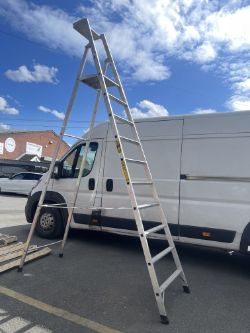 ZARGES 40479 WORKING PLATFORM LADDER 2.59M HIGH STEP LADDER