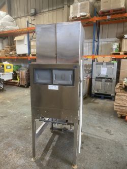 FOLLETT ICE TWIN HEAD FLAKER HOPPER AND TROLLEY