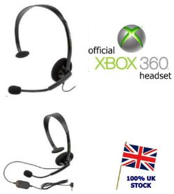 JOBLOT 20 X NEW OFFICIAL XBOX LIVE ONLINE CHAT HEADSET WITH MIC GAMING HEADPHONES 2.5MM AUX