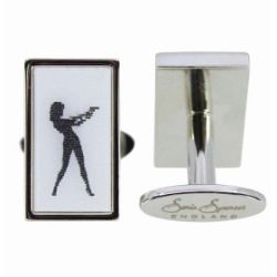 525 PAIRS -SONIA SPENCER GIRL WITH A GUN HOLOGRAM CUFFLINKS - TOTAL RRP £ 6,300