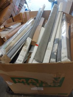 PALLET CURTAIN RAILS ROLLER BLINDS,SHOWER RAILS,WARDROBE HANGER AND MORE NEW BOX