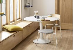 1 X WEST ELM LIV ROUND DINING TABLE BASE UNITS ONLY GLOSS WHITE FINISH