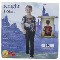 240 PCS RUBIES FANCY DRESS KNIGHT T-SHIRT IN 3 SIZES -TOTAL RRP £ 2,157.60