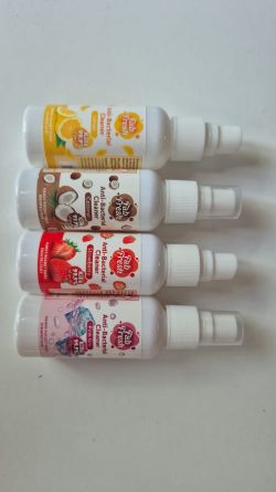 45,360 X TRAVEL SCENTED HAND CLEANER SPRAY - 4 FLAVOURS 50 ML