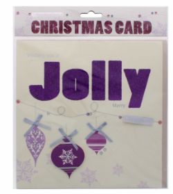 1000 X HANDCRAFTED CARD GLITTERED - JOLLY (24)