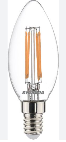 1000 X SYLVANIA-CANDLE BULB 40W E14 YELLOW (100)8968