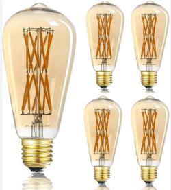 1000 X COLOUGLAZED BULB 15W ES-E27 240V AMBER (100)