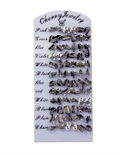 38 STANDS (36 PAIRS PER STAND) - ASSORTED PIERCED STUD EARRINGS - TOTAL RRP £480