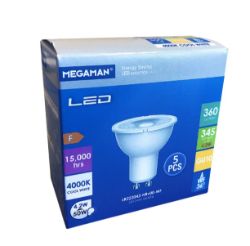 196 X MEGAMAN-GU10 SPOT NIGHT LIGHT BULB 2W BLUE (60)MM14039