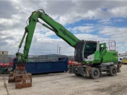 2018 SENNEBOGEN 818 WHEEL MATERIAL HANDLER | DG-20 GRAB | ELEVATING CAB | 9,823 HOURS